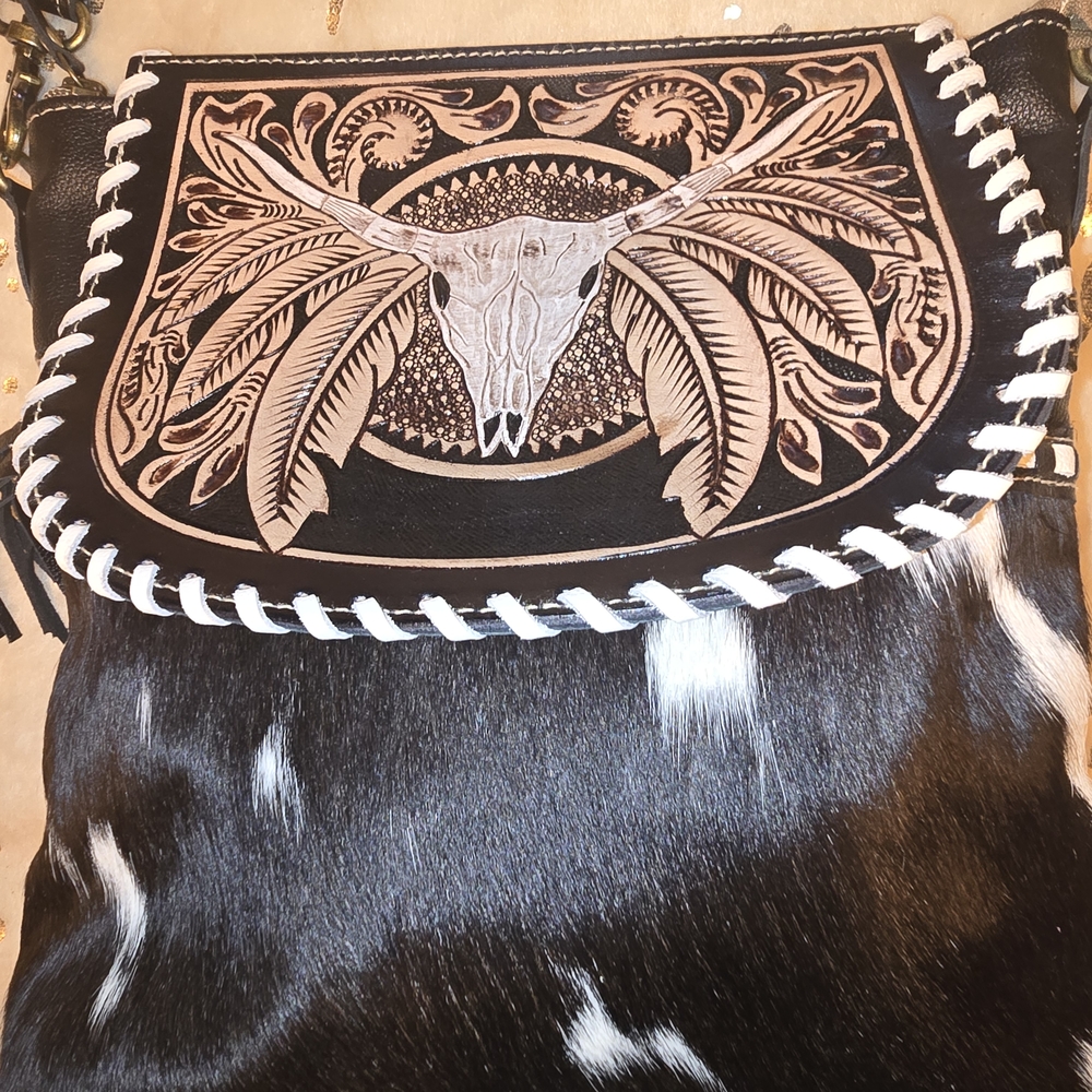 Myra Bag Black and Brown Crossbody Bag